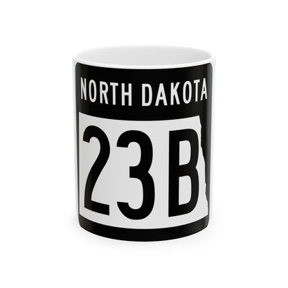 ND-23B 2015 (North Dakota) (Road Sign) White Coffee Mug 11oz - Go Mug Yourself