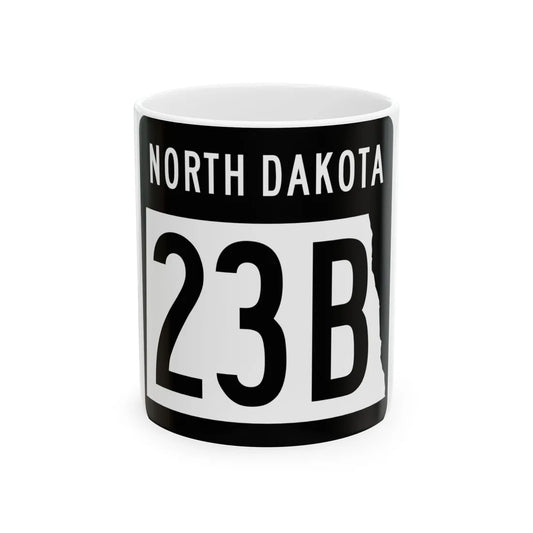 ND-23B 2015 (North Dakota) (Road Sign) White Coffee Mug 11oz - Go Mug Yourself