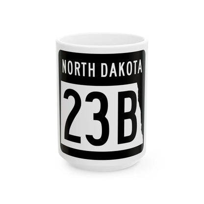 ND-23B 2015 (North Dakota) (Road Sign) White Coffee Mug 15oz - Go Mug Yourself
