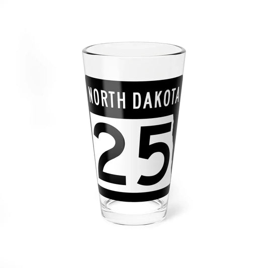 ND-25 2015 (North Dakota) (Road Sign) Pint Glass 16oz 16oz - Go Mug Yourself