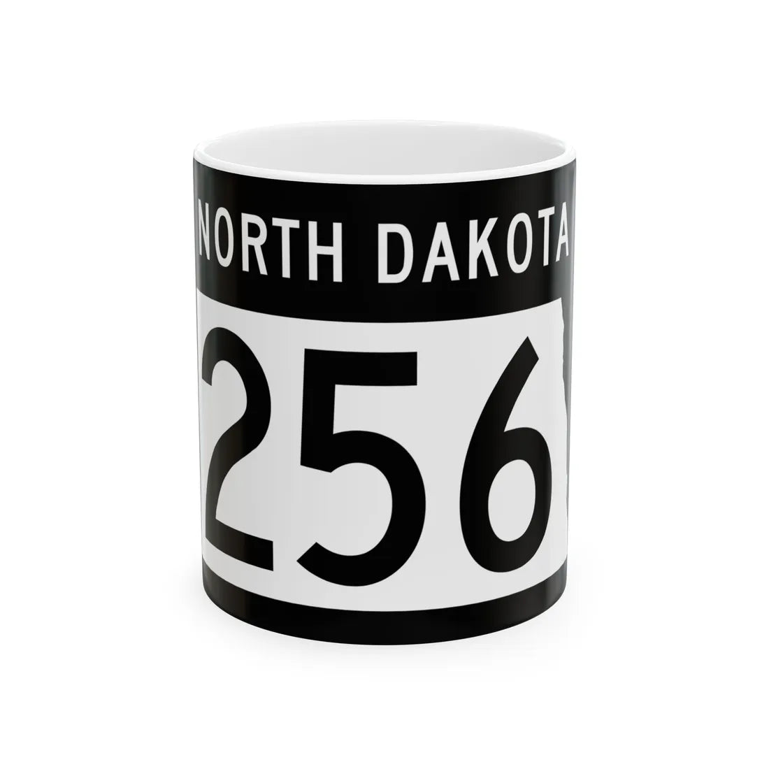 ND-256 2015 (North Dakota) (Road Sign) White Coffee Mug 11oz - Go Mug Yourself