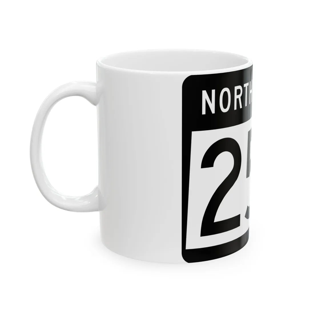 ND-256 2015 (North Dakota) (Road Sign) White Coffee Mug - Go Mug Yourself