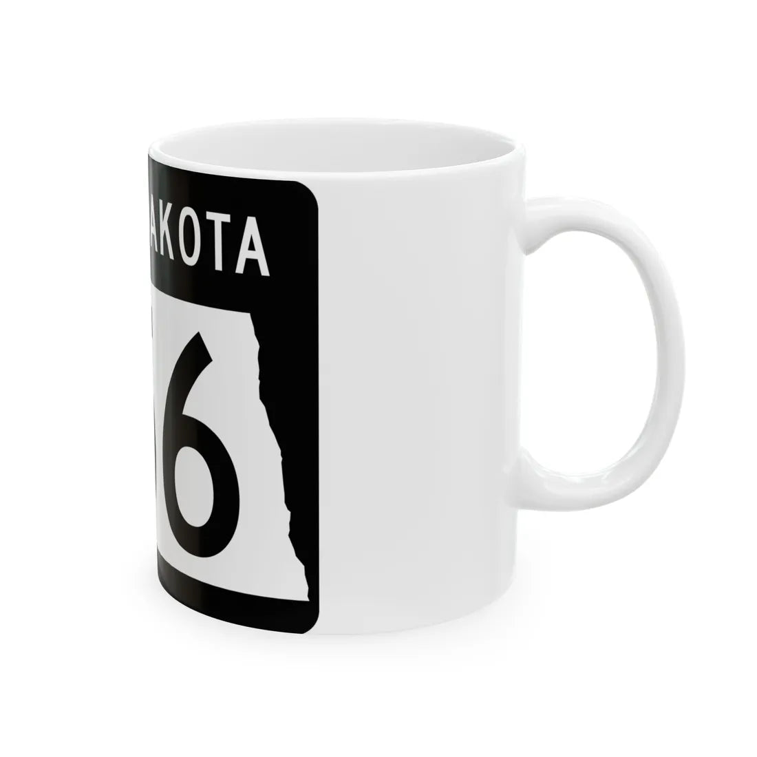 ND-256 2015 (North Dakota) (Road Sign) White Coffee Mug - Go Mug Yourself