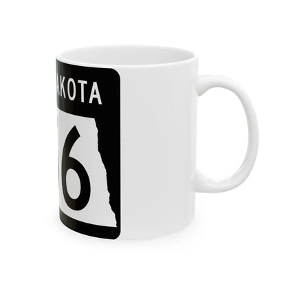 ND-256 2015 (North Dakota) (Road Sign) White Coffee Mug - Go Mug Yourself