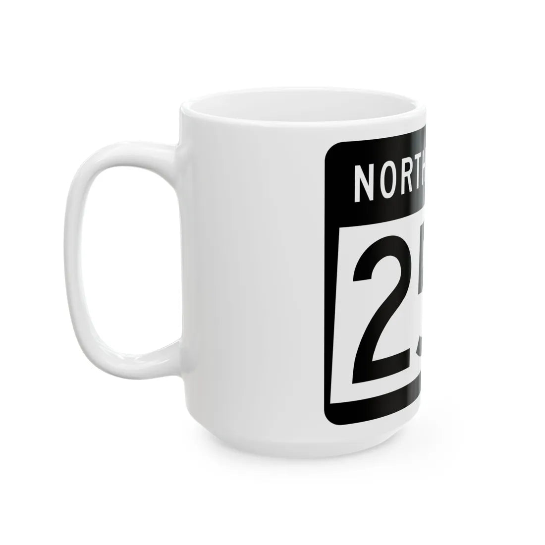 ND-256 2015 (North Dakota) (Road Sign) White Coffee Mug - Go Mug Yourself