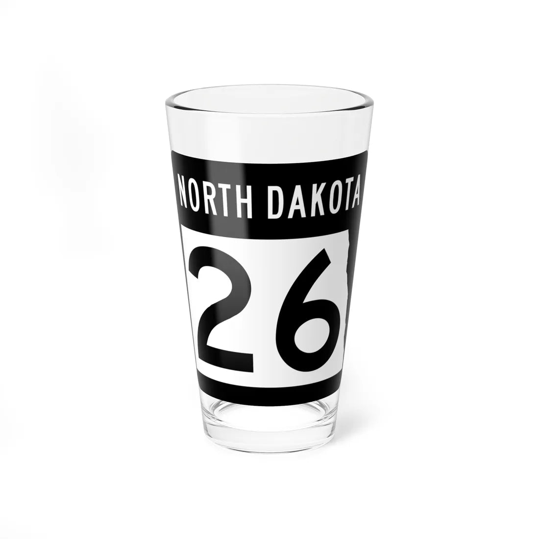 ND-26 2015 (North Dakota) (Road Sign) Pint Glss 16oz 16oz - Go Mug Yourself