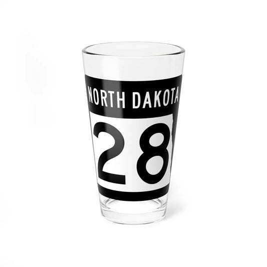 ND-28 2015 (North Dakota) (Road Sign) Pint Glss 16oz 16oz - Go Mug Yourself