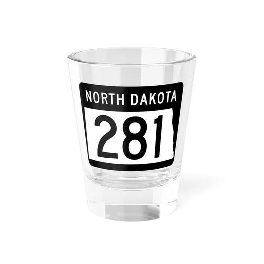 ND-281 2015 (North Dakota) (Road Sign) Shot Glass 1.5oz 1.5oz - Go Mug Yourself