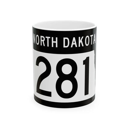 ND-281 2015 (North Dakota) (Road Sign) White Coffee Mug 11oz - Go Mug Yourself