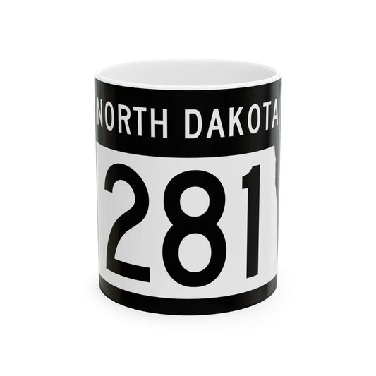 ND-281 2015 (North Dakota) (Road Sign) White Coffee Mug 11oz - Go Mug Yourself