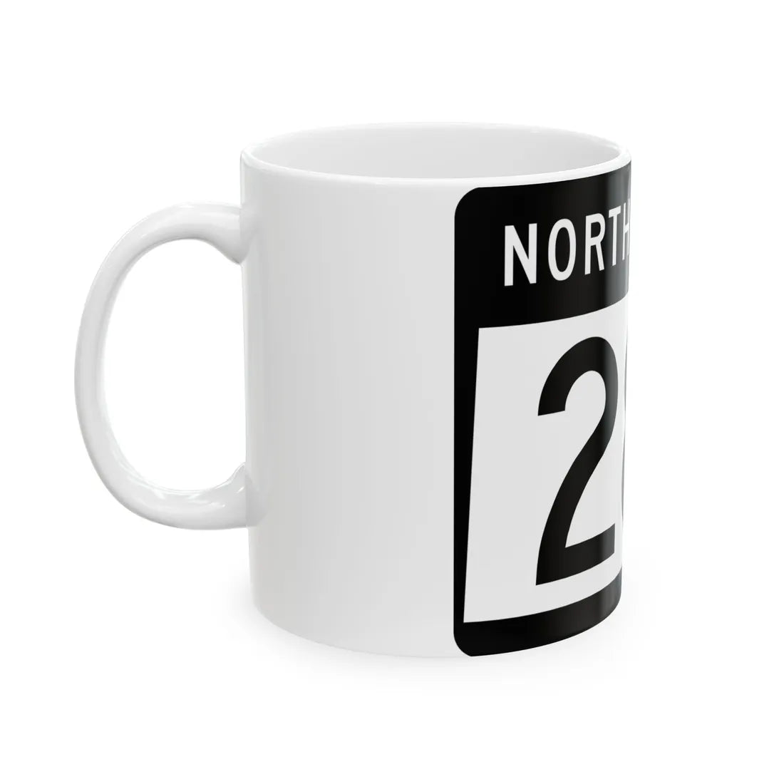 ND-281 2015 (North Dakota) (Road Sign) White Coffee Mug - Go Mug Yourself