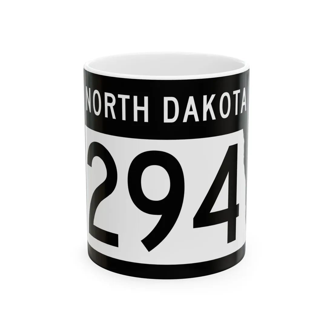 ND-294 2015 (North Dakota) (Road Sign) White Coffee Mug 11oz - Go Mug Yourself