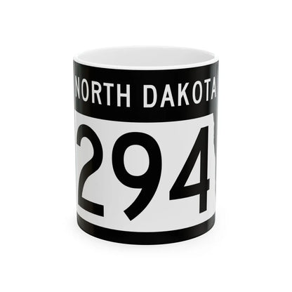 ND-294 2015 (North Dakota) (Road Sign) White Coffee Mug 11oz - Go Mug Yourself