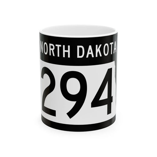 ND-294 2015 (North Dakota) (Road Sign) White Coffee Mug 11oz - Go Mug Yourself