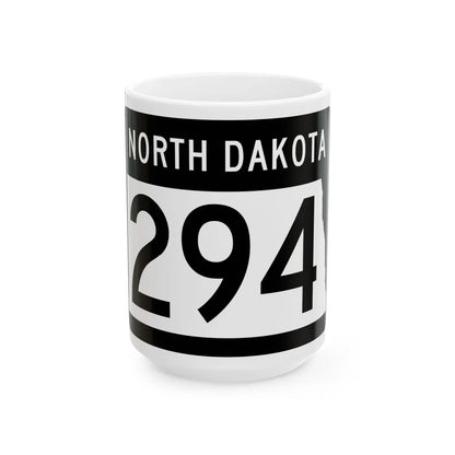 ND-294 2015 (North Dakota) (Road Sign) White Coffee Mug 15oz - Go Mug Yourself