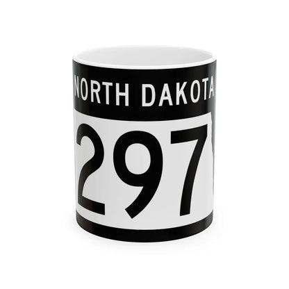 ND-297 2015 (North Dakota) (Road Sign) White Coffee Mug 11oz - Go Mug Yourself