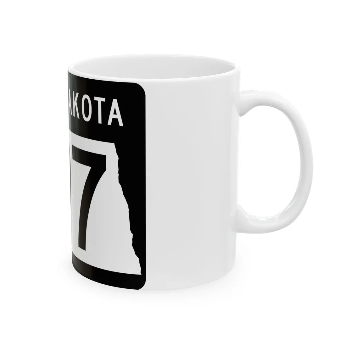 ND-297 2015 (North Dakota) (Road Sign) White Coffee Mug - Go Mug Yourself