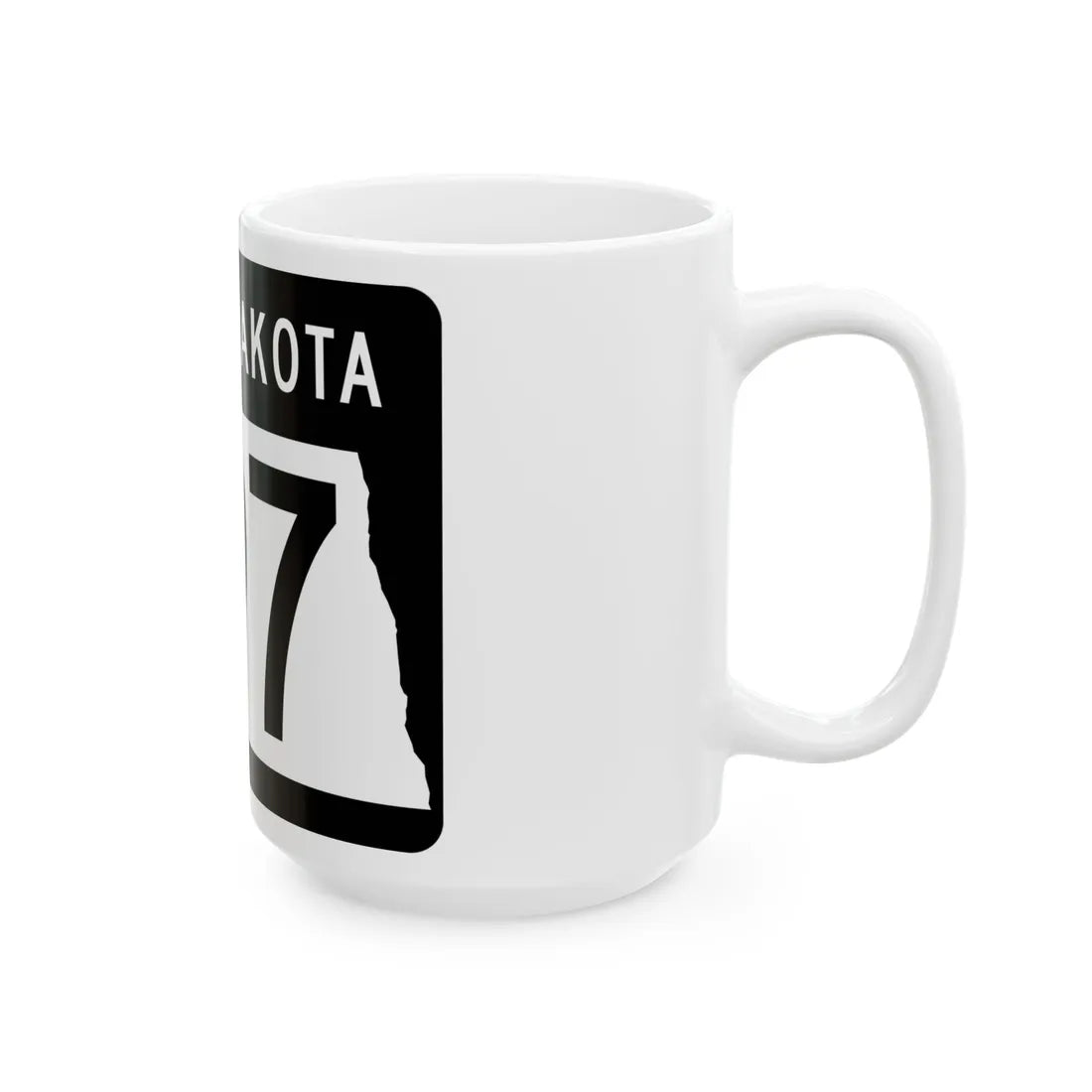 ND-297 2015 (North Dakota) (Road Sign) White Coffee Mug - Go Mug Yourself