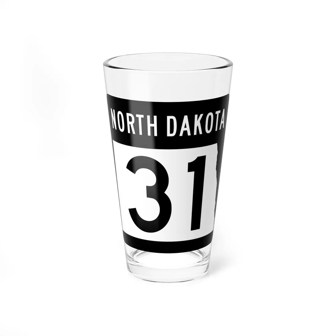 ND-31 2015 (North Dakota) (Road Sign) Pint Glss 16oz 16oz - Go Mug Yourself