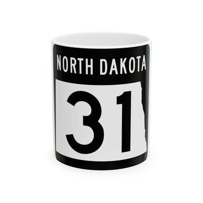 ND-31 2015 (North Dakota) (Road Sign) White Coffee Mug 11oz - Go Mug Yourself