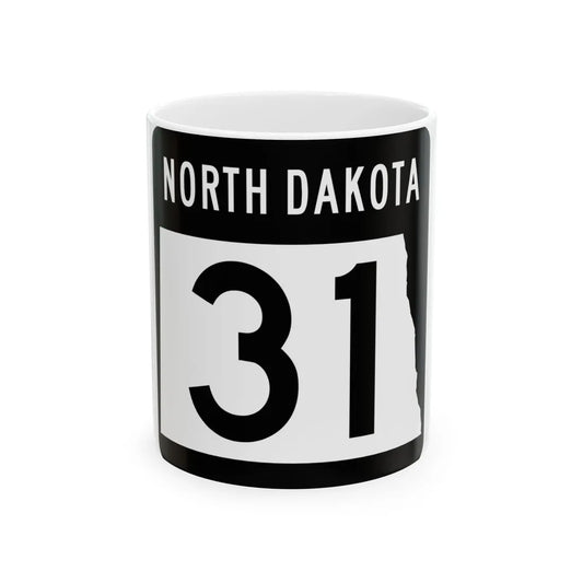 ND-31 2015 (North Dakota) (Road Sign) White Coffee Mug 11oz - Go Mug Yourself