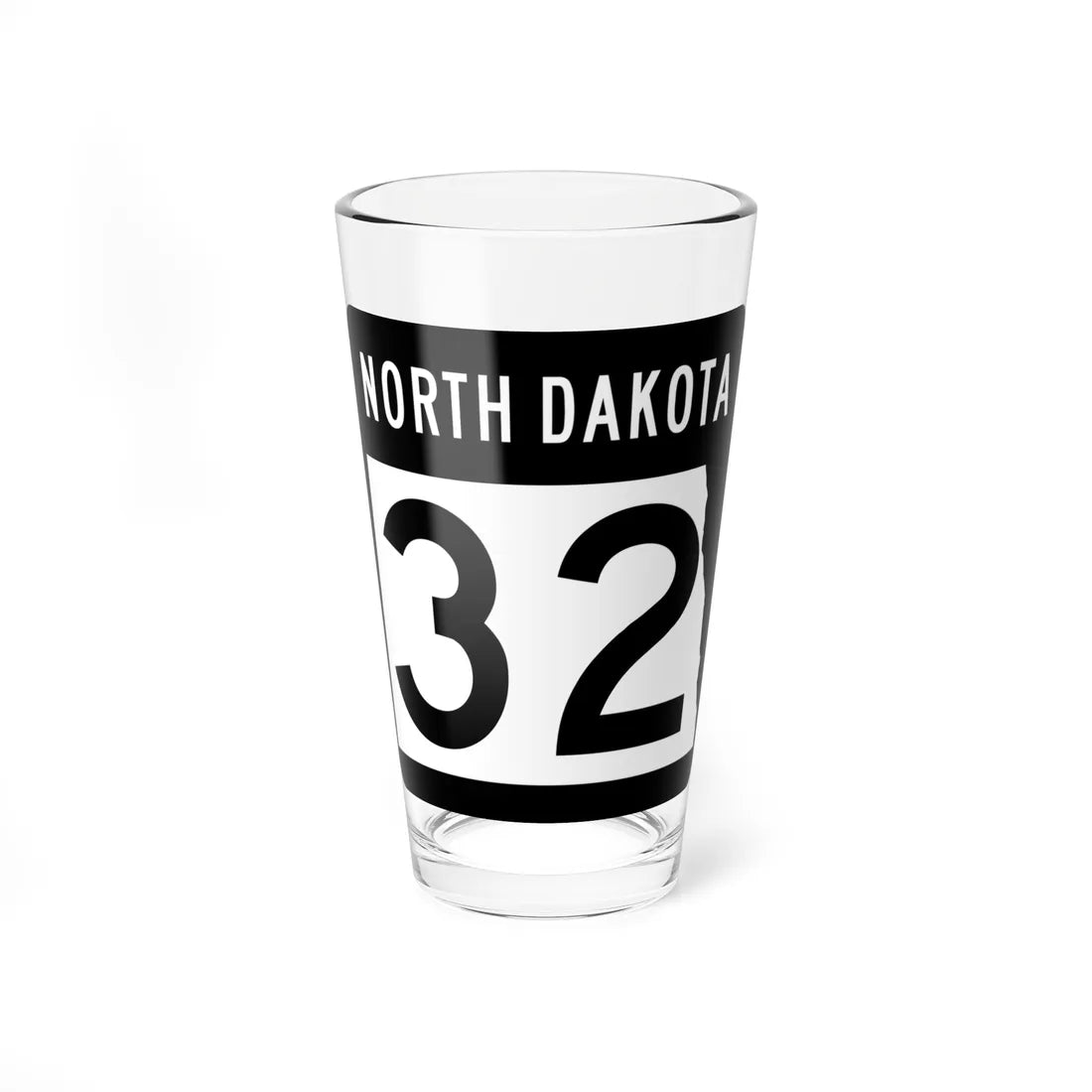 ND-32 2015 (North Dakota) (Road Sign) Pint Glss 16oz 16oz - Go Mug Yourself