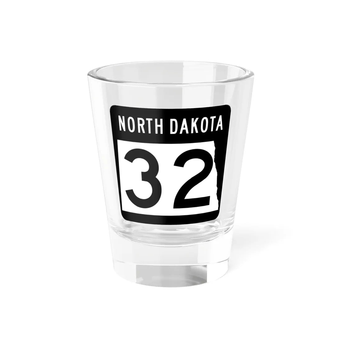 ND-32 2015 (North Dakota) (Road Sign) Shot Glass 1.5oz 1.5oz - Go Mug Yourself