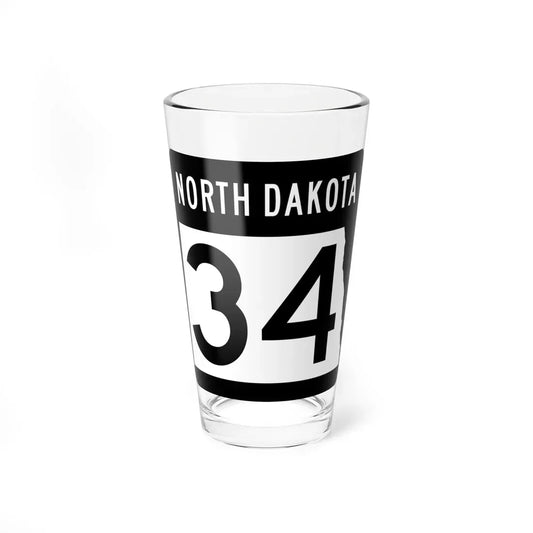 ND-34 2015 (North Dakota) (Road Sign) Pint Glass 16oz 16oz - Go Mug Yourself