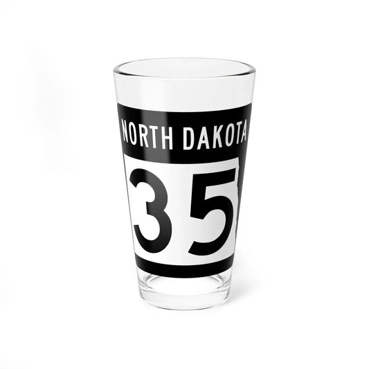 ND-35 2015 (North Dakota) (Road Sign) Pint Glass 16oz 16oz - Go Mug Yourself