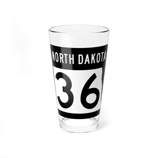 ND-36 2015 (North Dakota) (Road Sign) Pint Glass 16oz 16oz - Go Mug Yourself