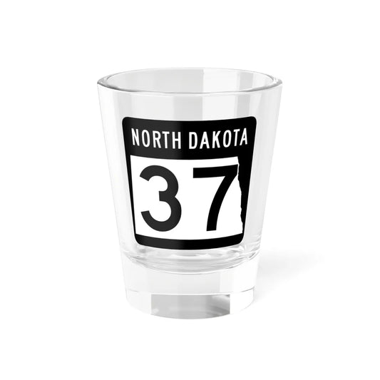 ND-37 2015 (North Dakota) (Road Sign) Shot Glass 1.5oz 1.5oz - Go Mug Yourself