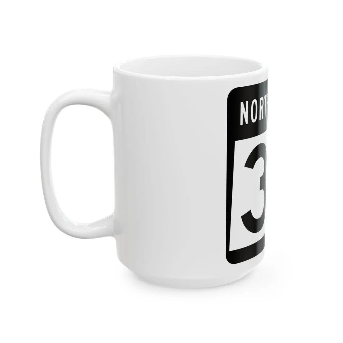 ND-37 2015 (North Dakota) (Road Sign) White Coffee Mug - Go Mug Yourself