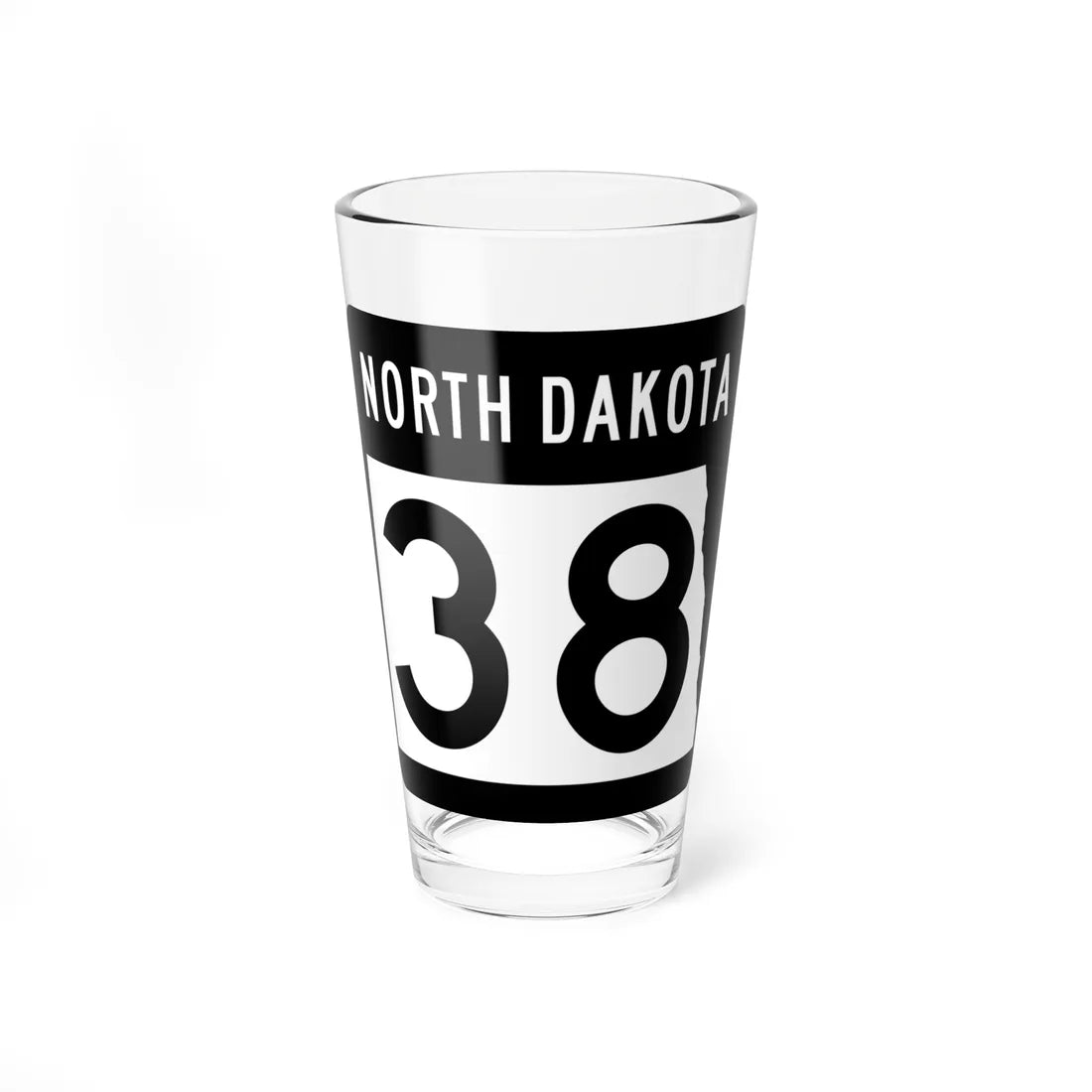 ND-38 2015 (North Dakota) (Road Sign) Pint Glss 16oz 16oz - Go Mug Yourself