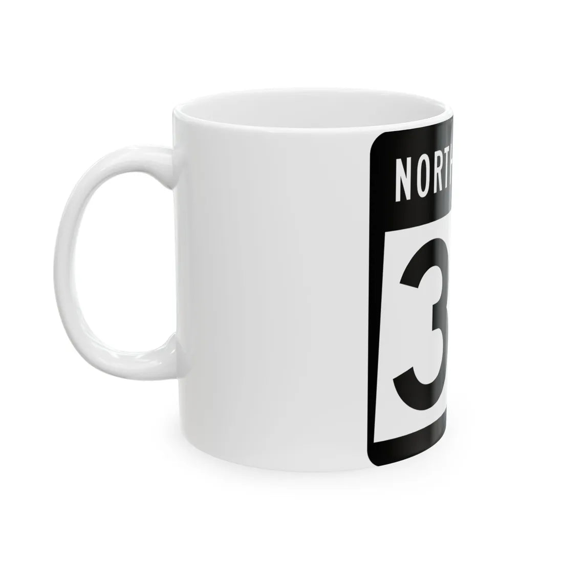 ND-38 2015 (North Dakota) (Road Sign) White Coffee Mug - Go Mug Yourself