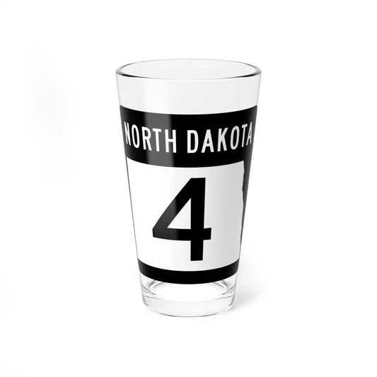 ND-4 2015 (North Dakota) (Road Sign) Pint Glass 16oz 16oz - Go Mug Yourself