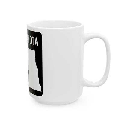 ND-4 2015 (North Dakota) (Road Sign) White Coffee Mug - Go Mug Yourself