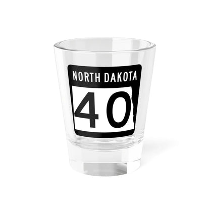 ND-40 2015 (North Dakota) (Road Sign) Shot Glass 1.5oz 1.5oz - Go Mug Yourself