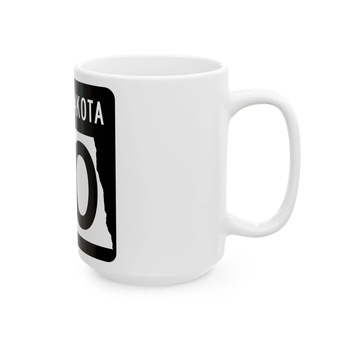 ND-40 2015 (North Dakota) (Road Sign) White Coffee Mug - Go Mug Yourself