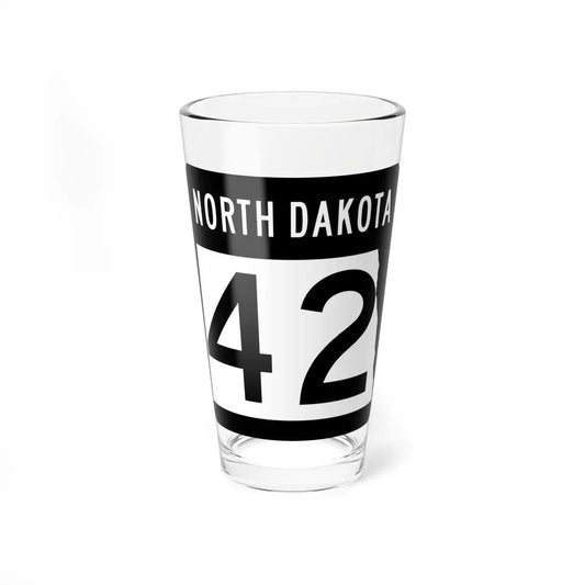 ND-42 2015 (North Dakota) (Road Sign) Pint Glass 16oz 16oz - Go Mug Yourself