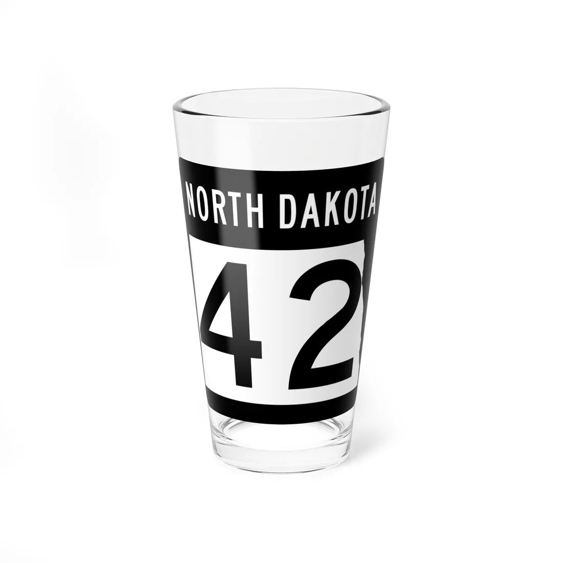 ND-42 2015 (North Dakota) (Road Sign) Pint Glss 16oz 16oz - Go Mug Yourself