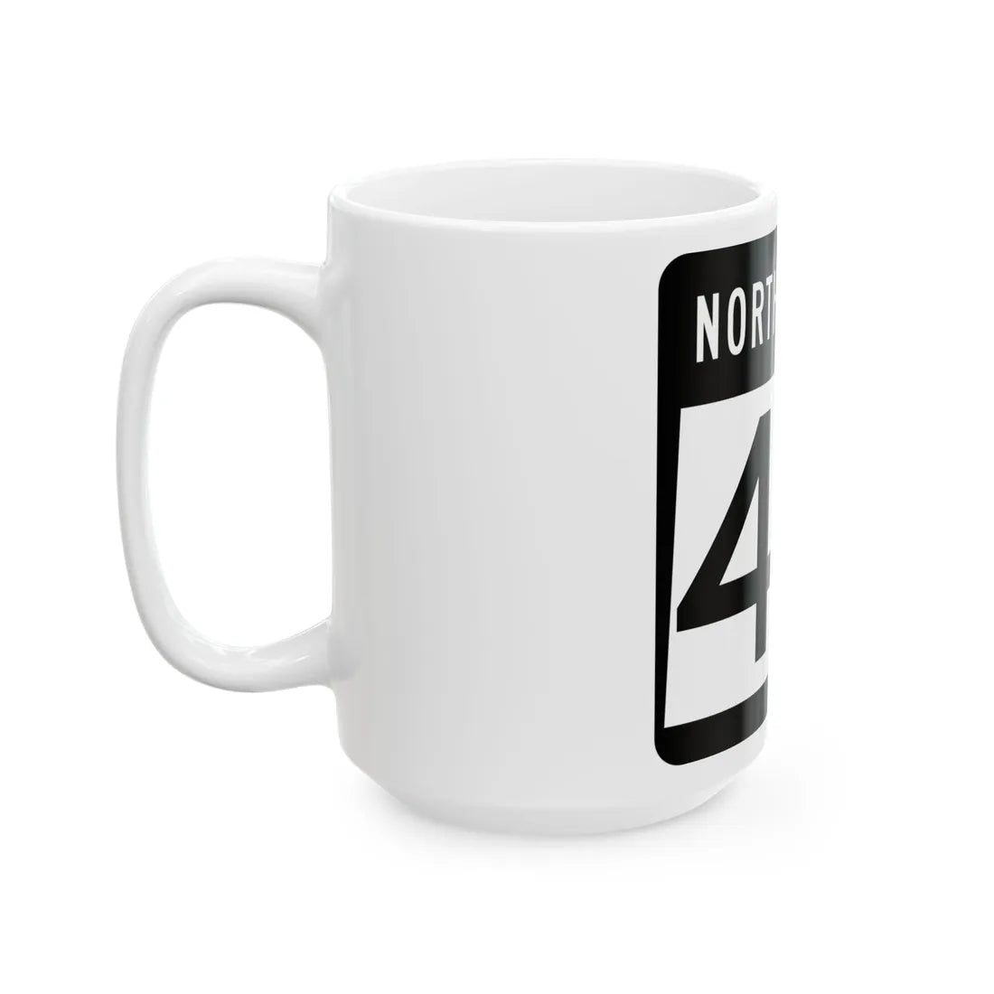 ND-42 2015 (North Dakota) (Road Sign) White Coffee Mug - Go Mug Yourself