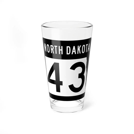 ND-43 2015 (North Dakota) (Road Sign) Pint Glass 16oz 16oz - Go Mug Yourself