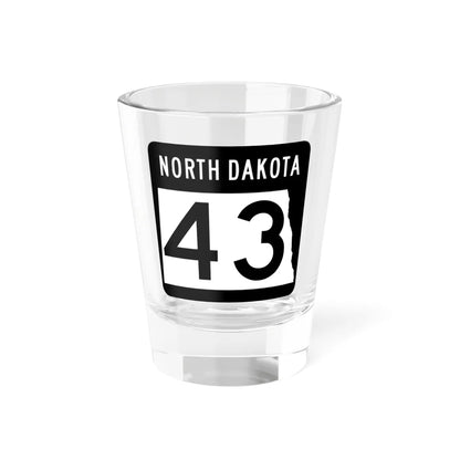 ND-43 2015 (North Dakota) (Road Sign) Shot Glass 1.5oz 1.5oz - Go Mug Yourself