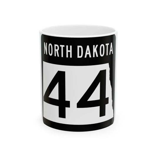 ND-44 2015 (North Dakota) (Road Sign) White Coffee Mug 11oz - Go Mug Yourself