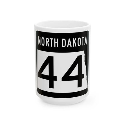 ND-44 2015 (North Dakota) (Road Sign) White Coffee Mug 15oz - Go Mug Yourself