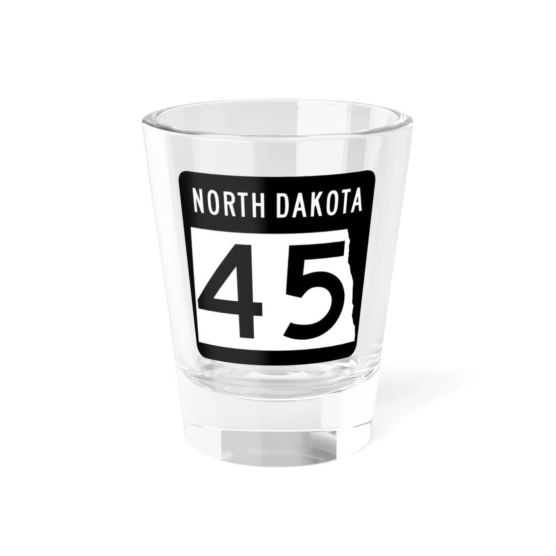 ND-45 2015 (North Dakota) (Road Sign) Shot Glass 1.5oz 1.5oz - Go Mug Yourself