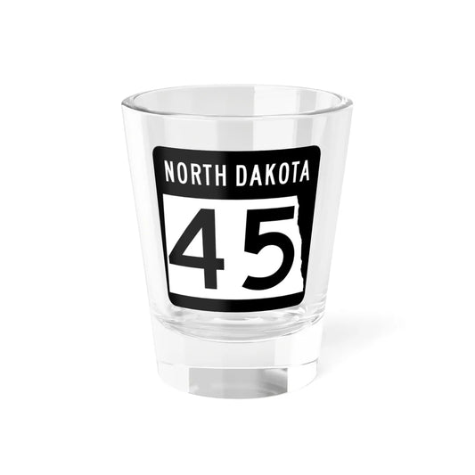 ND-45 2015 (North Dakota) (Road Sign) Shot Glass 1.5oz 1.5oz - Go Mug Yourself