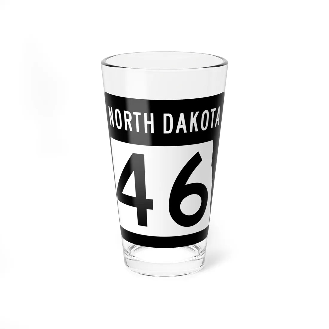 ND-46 2015 (North Dakota) (Road Sign) Pint Glss 16oz 16oz - Go Mug Yourself