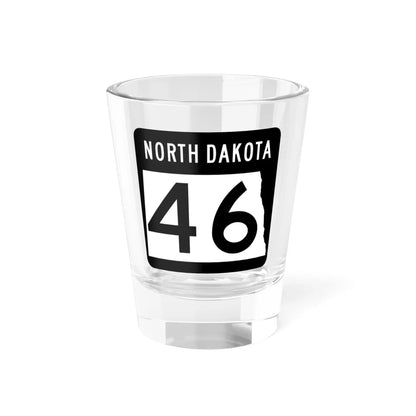 ND-46 2015 (North Dakota) (Road Sign) Shot Glass 1.5oz 1.5oz - Go Mug Yourself