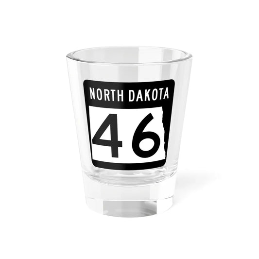 ND-46 2015 (North Dakota) (Road Sign) Shot Glass 1.5oz 1.5oz - Go Mug Yourself